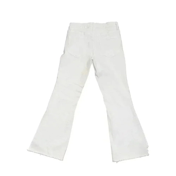 Women's Flying Monkey Distressed cropped flare Jeans, Size 25, White, trendy - Picture 3 of 7